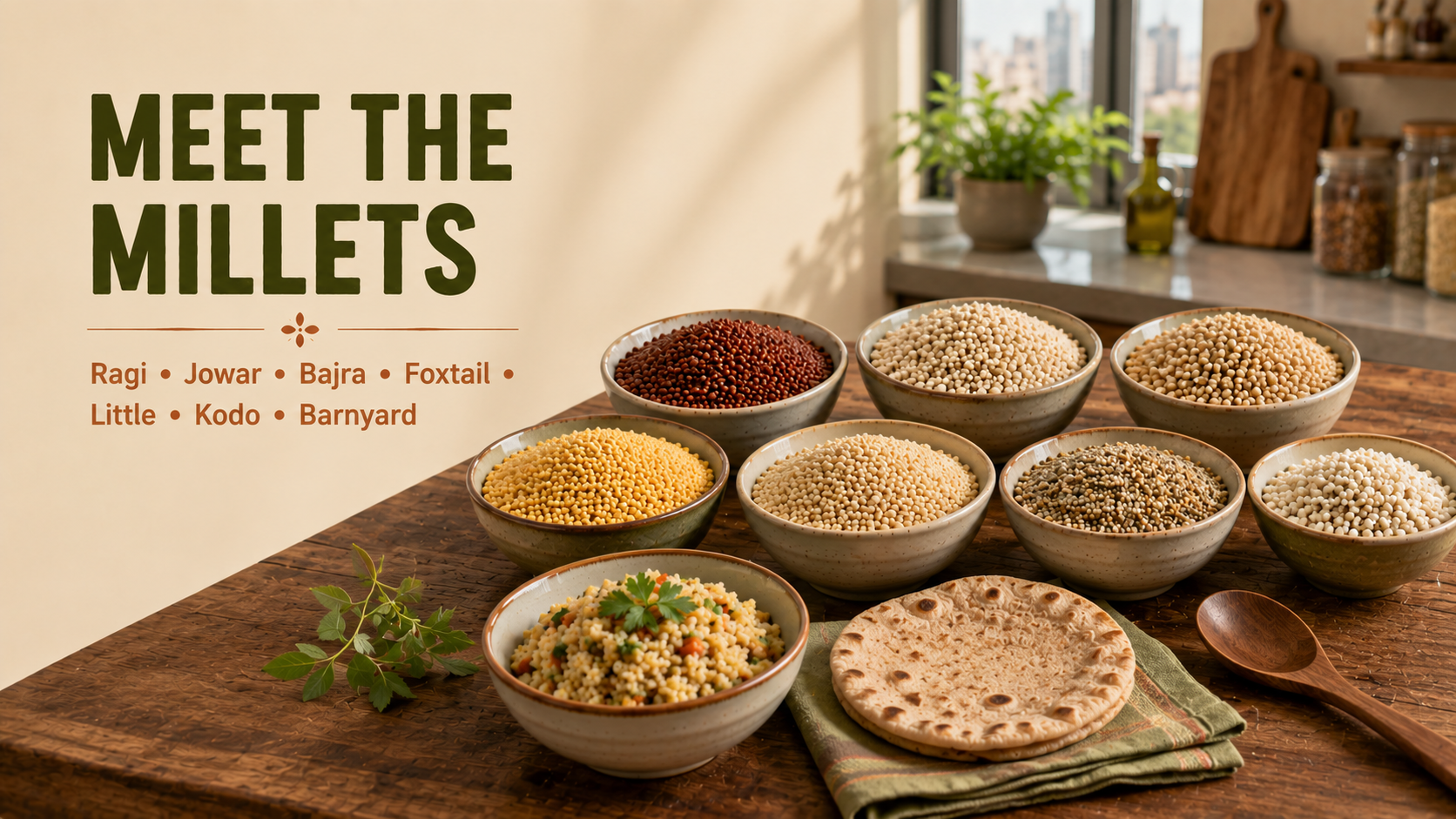 Meet the Millets: Ragi, Jowar, Bajra, Foxtail, Little, Kodo and Barnyard