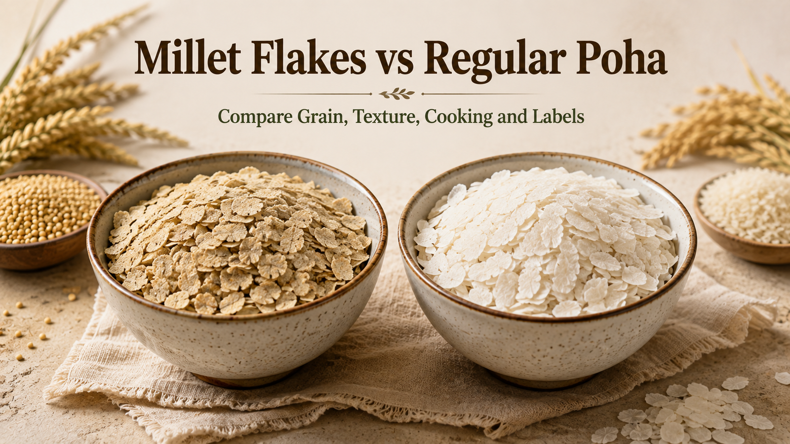 Millet Flakes vs Regular Poha: Compare Grain, Texture, Cooking and Labels