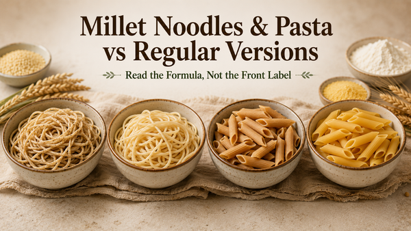 Millet Noodles and Pasta vs Regular Versions: Read the Formula, Not the Front Label