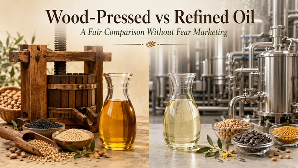 Wood-Pressed vs Refined Oil: A Fair Comparison Without Fear Marketing