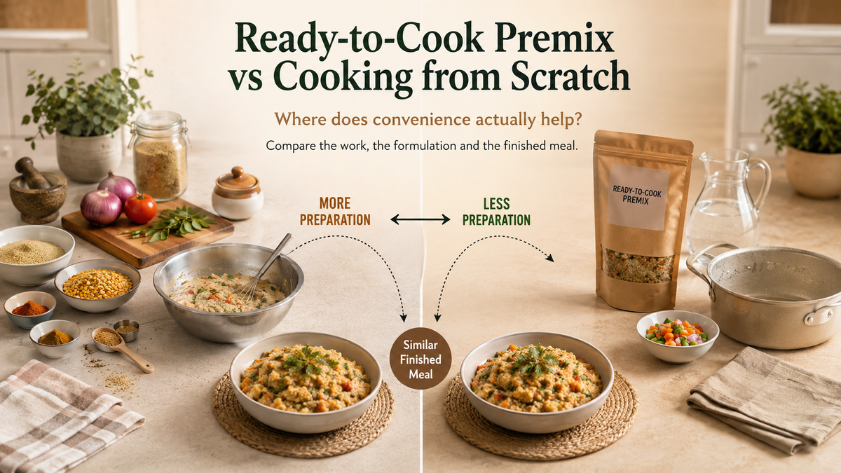 Ready-to-Cook Premix vs Cooking from Scratch: Where Convenience Helps