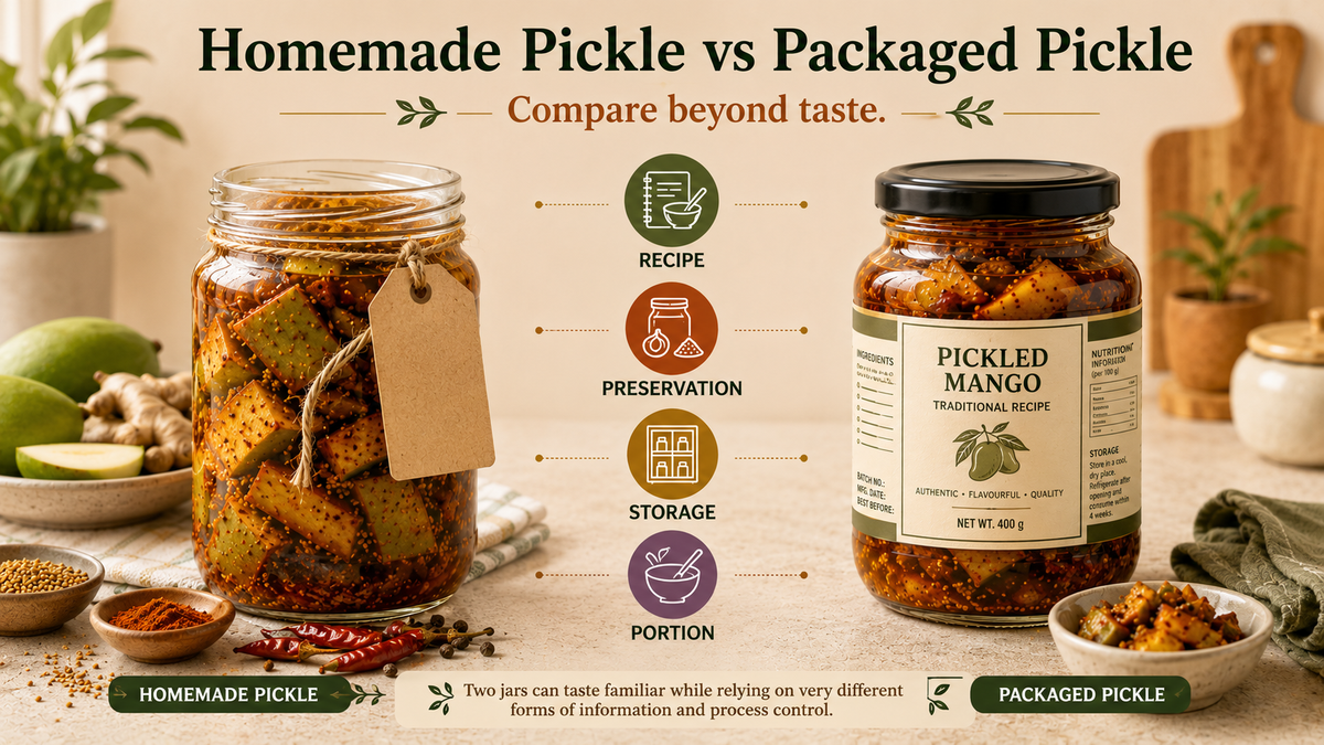 Homemade Pickle vs Packaged Pickle: What Should You Compare Beyond Taste?