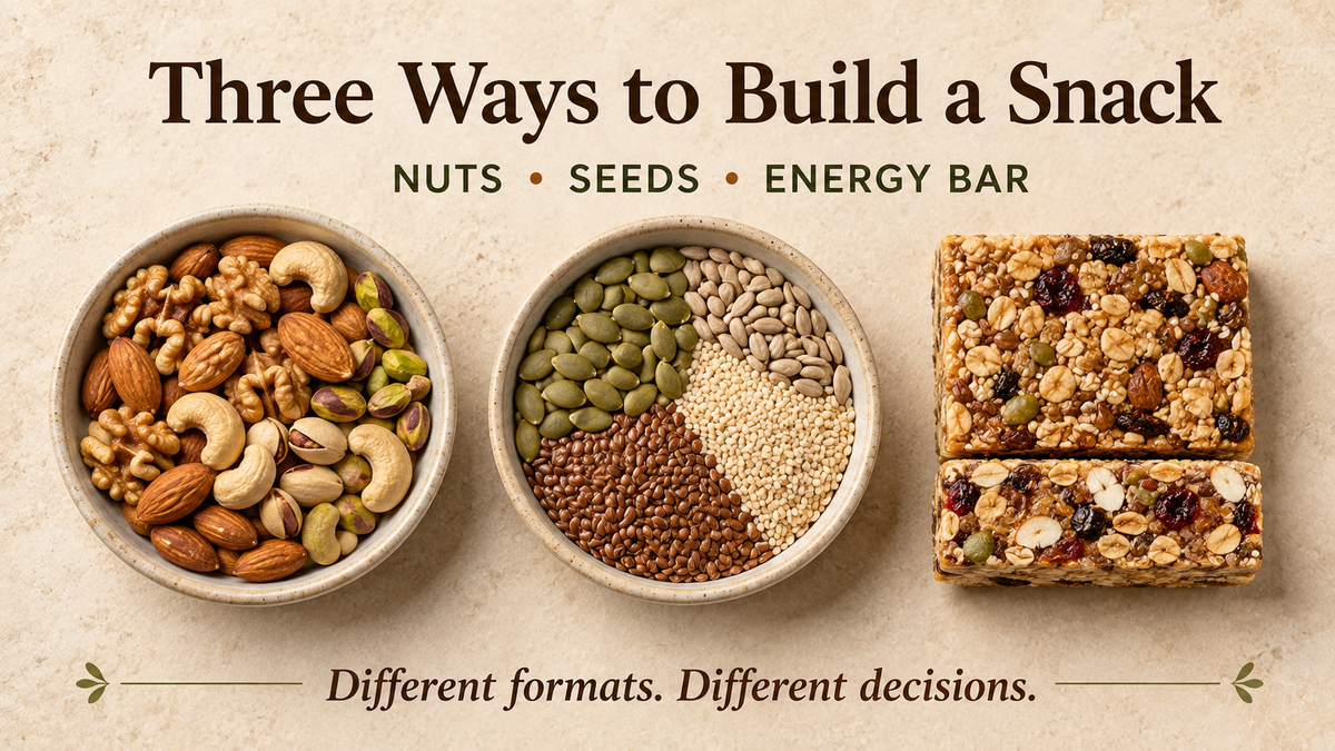 Nuts, Seeds and Energy Bars: Three Different Ways to Build a Snack