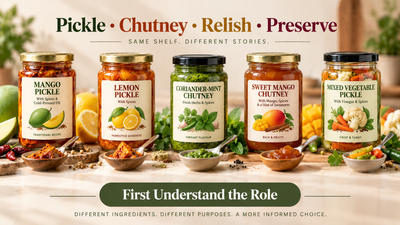 How to Choose Pickles and Chutneys by Ingredients, Salt, Oil and Serving Role