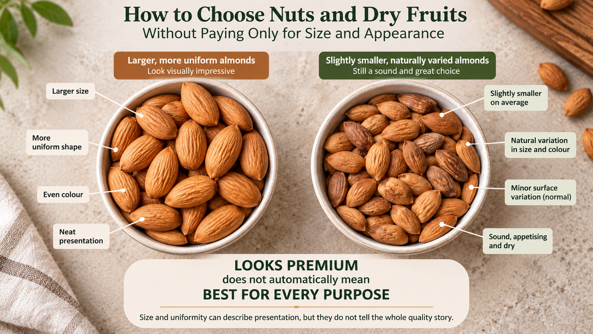 How to Choose Nuts and Dry Fruits Without Paying Only for Size and Appearance