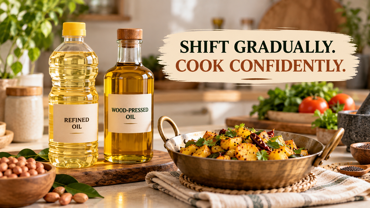 How to Shift from Refined to Wood-Pressed Oil Gradually