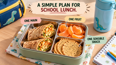 Kids’ Lunchbox Planning: One Main, One Fruit and One Sensible Snack