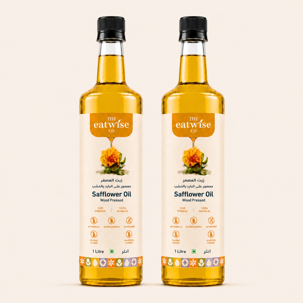 Safflower Oil 1+1 Free Trial Combo – 2 x 1L (Wood-Pressed)