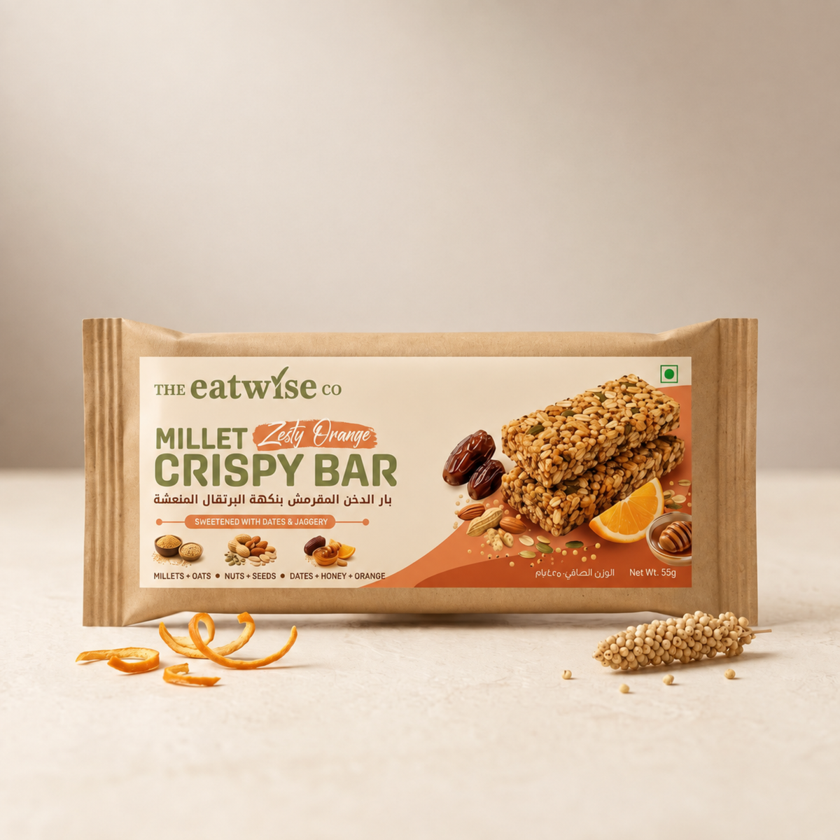 Millet Zesty Orange Crispy Bar