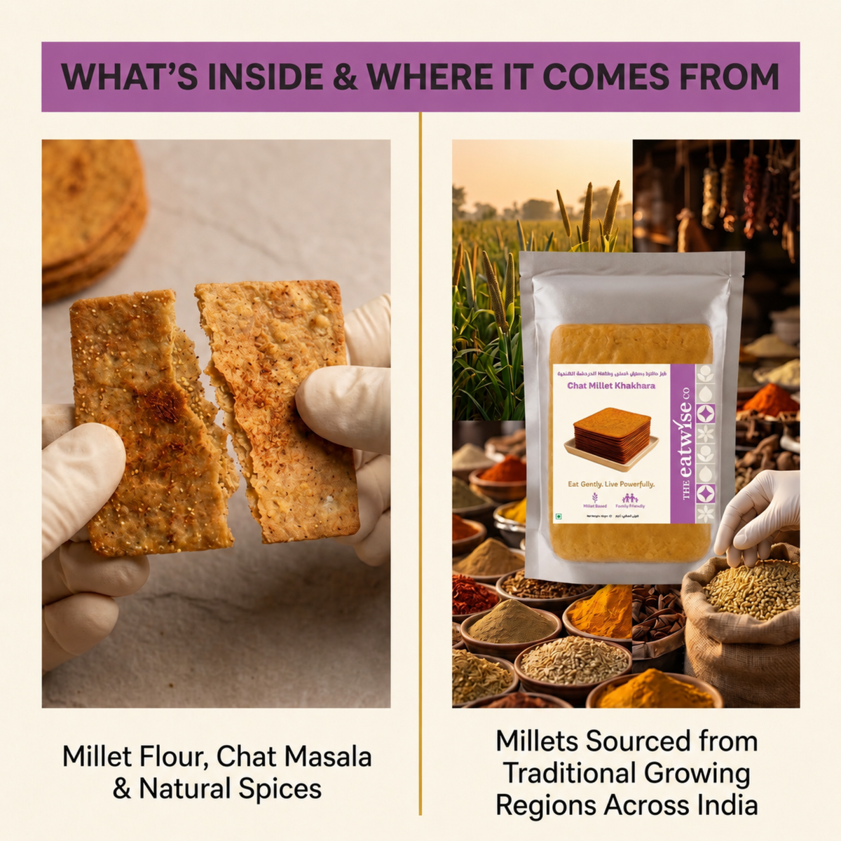 Chat Masala Millet Khakhra