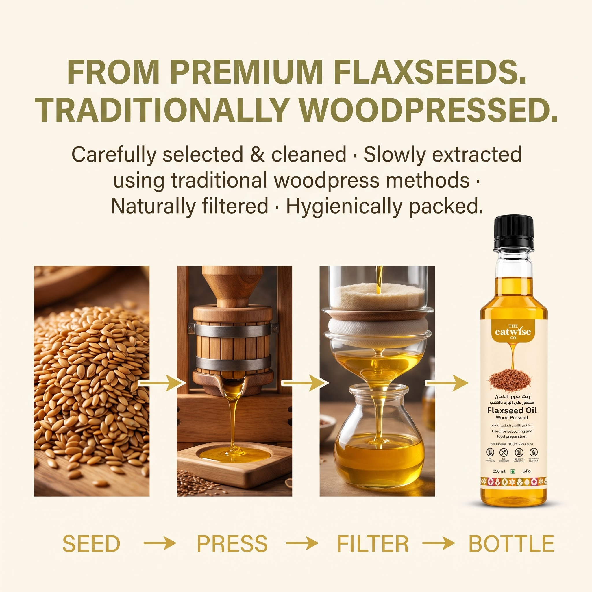 Flaxseed Oil - (Woodpressed)