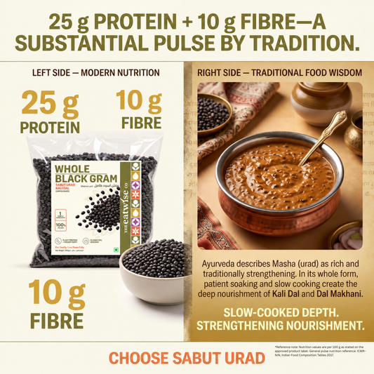 Whole Black Gram (Sabut Urad / Kali Dal) – Unpolished – 500 g