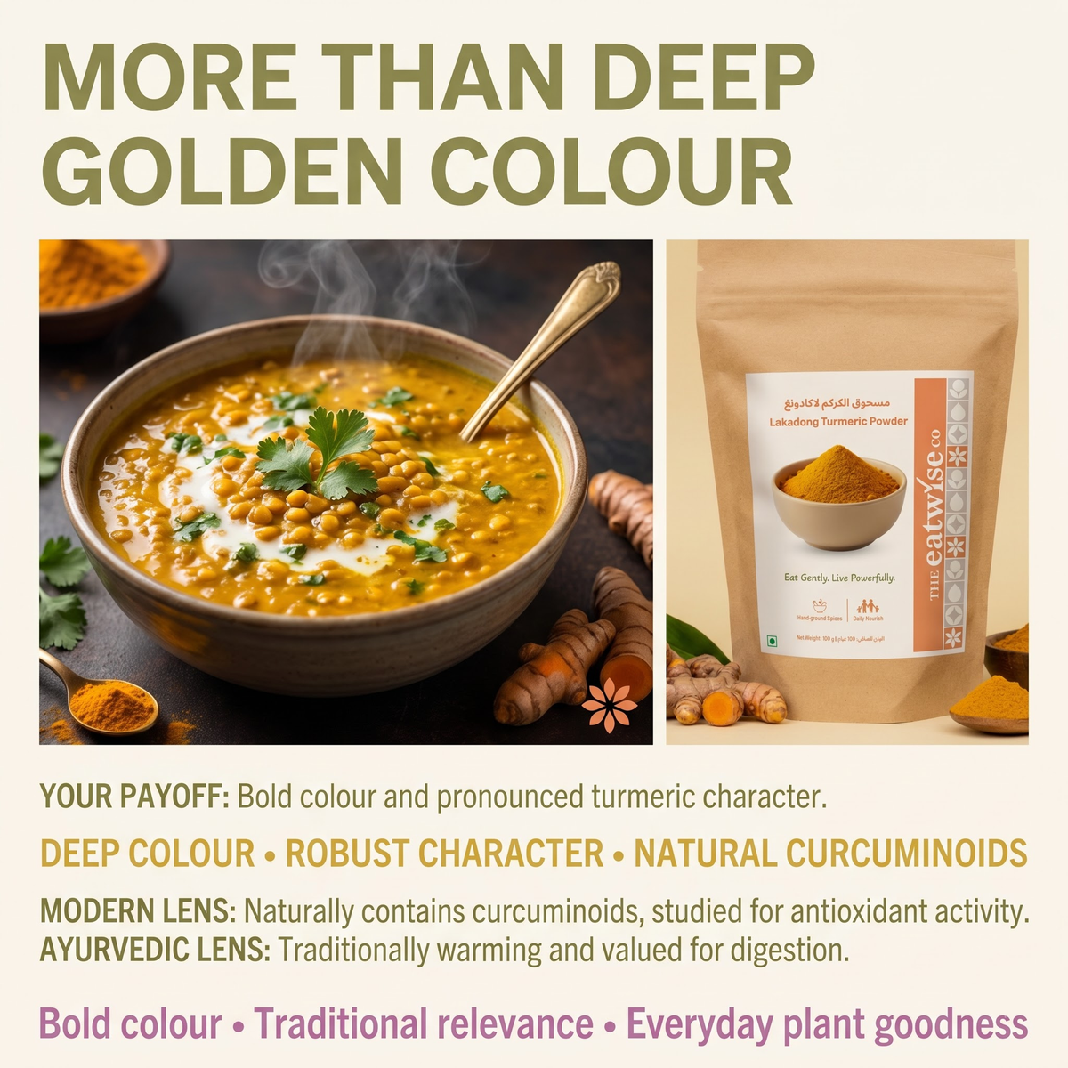 Lakadong Turmeric Powder – Stone-Ground Haldi – 100 g