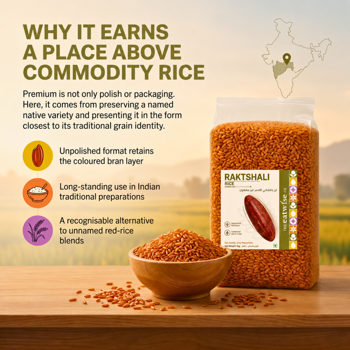 Raktashali Red Rice (Unpolished)