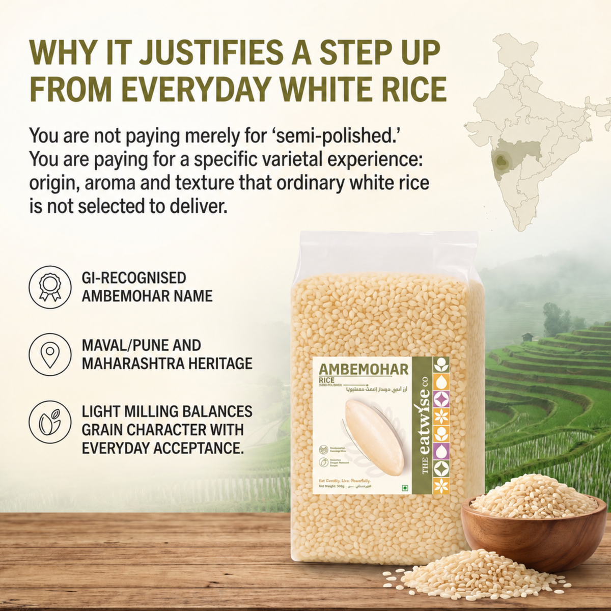 Ambemohar Rice (Semi Polished)