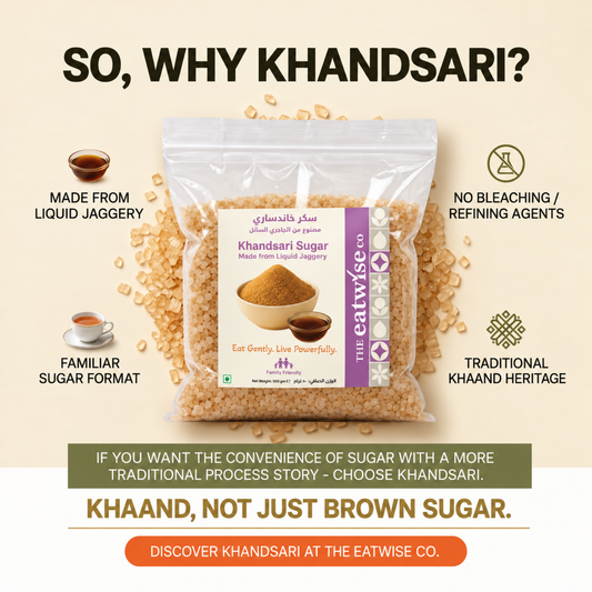 Khandsari Sugar – Traditional Sugar Made from Liquid Jaggery – 500gm