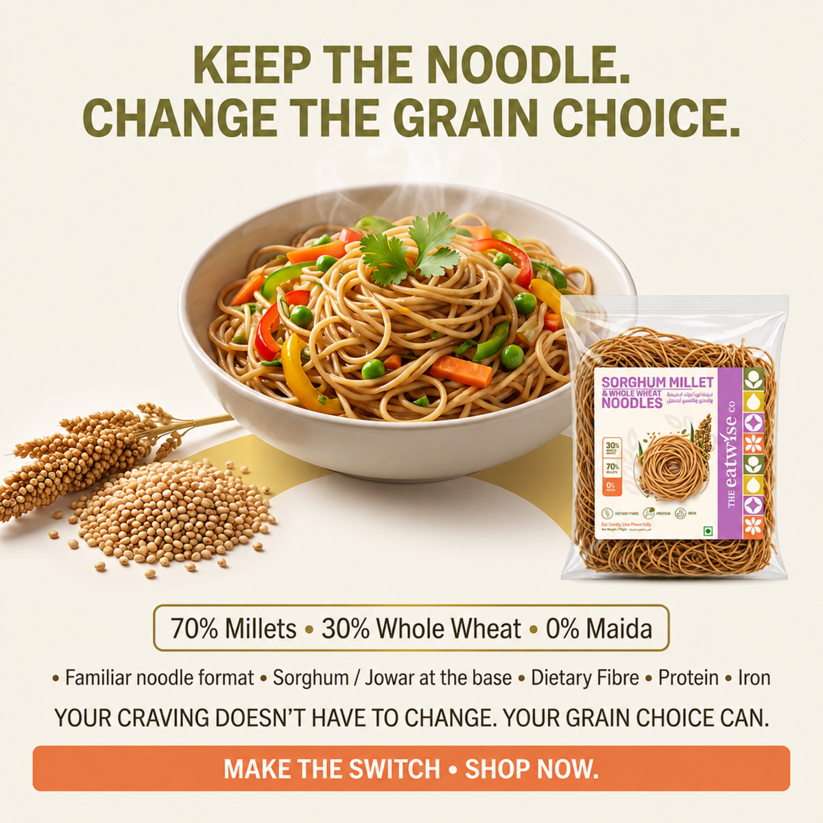 Sorghum Millet & Whole Wheat Noodles