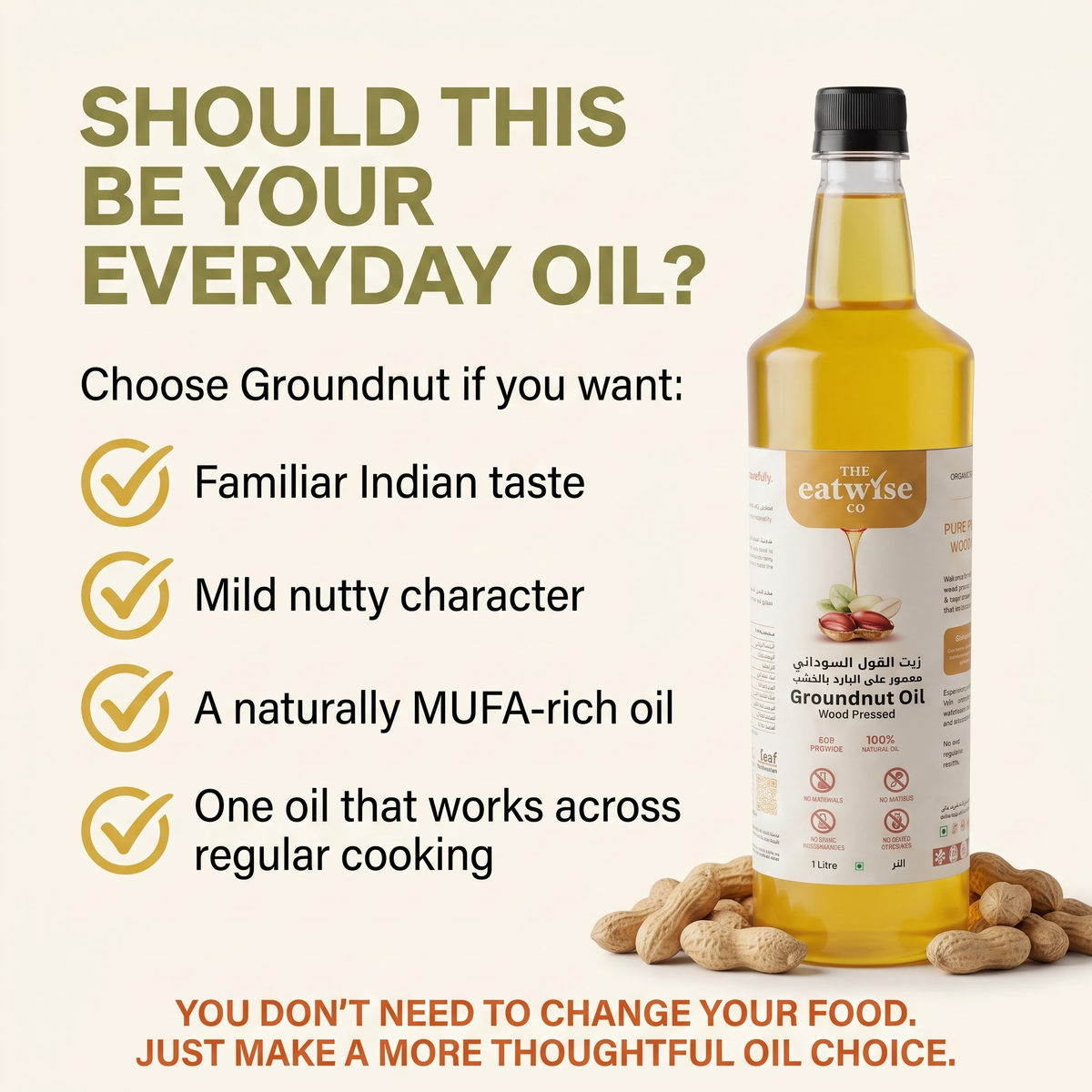 Groundnut Oil - (Woodpressed)