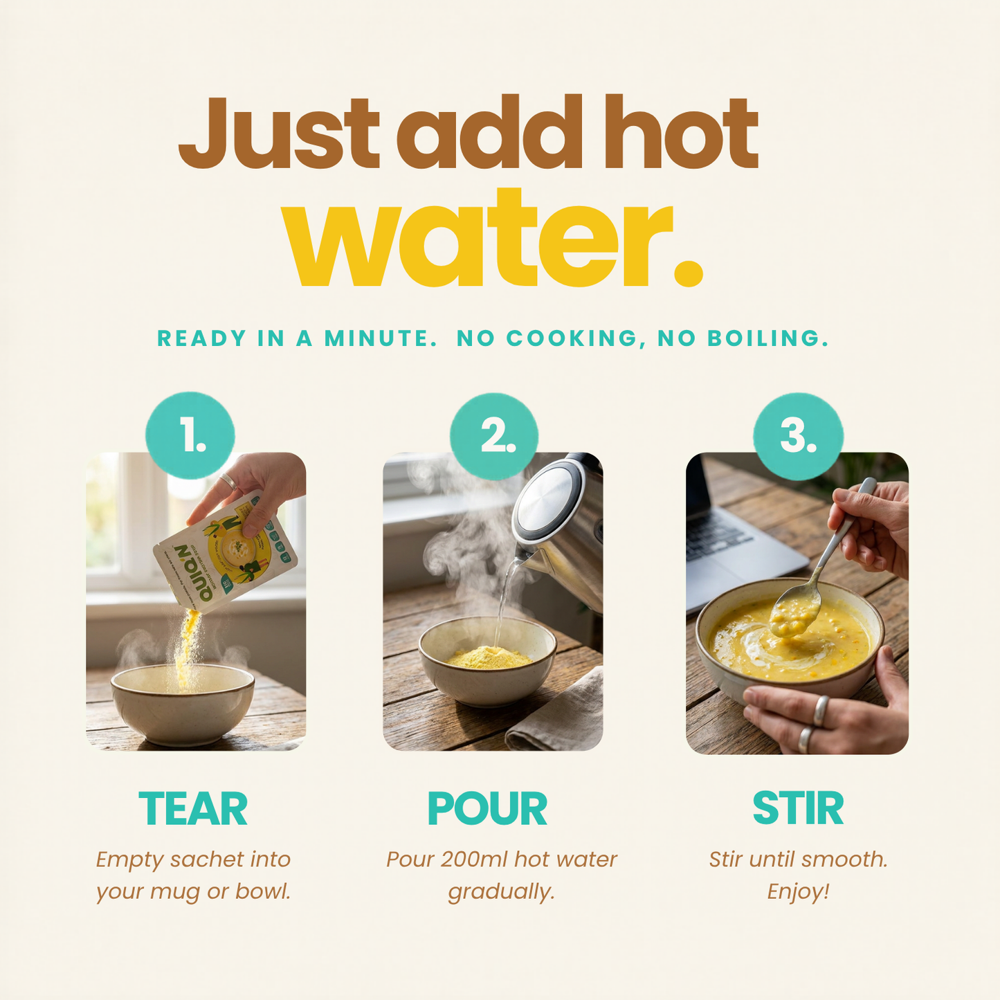 QUIQ'N Instant Protein Soup – Creamy Sweet Corn